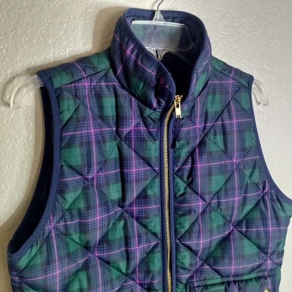 NWT J. CREW factory Printed puffer vest sz S - Picture 3 of 7